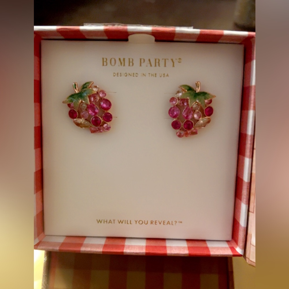 Bomb Party Strawberry Earrings